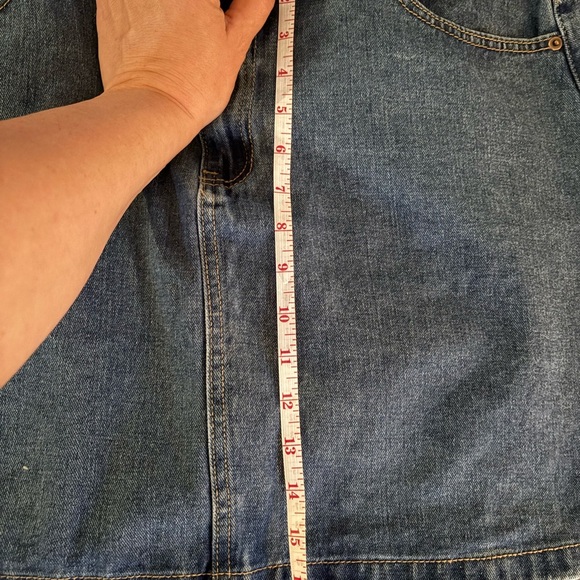 Forever 21 Denim Mini skirt with rainbow waistband. Women’s size 1X - Picture 5 of 6